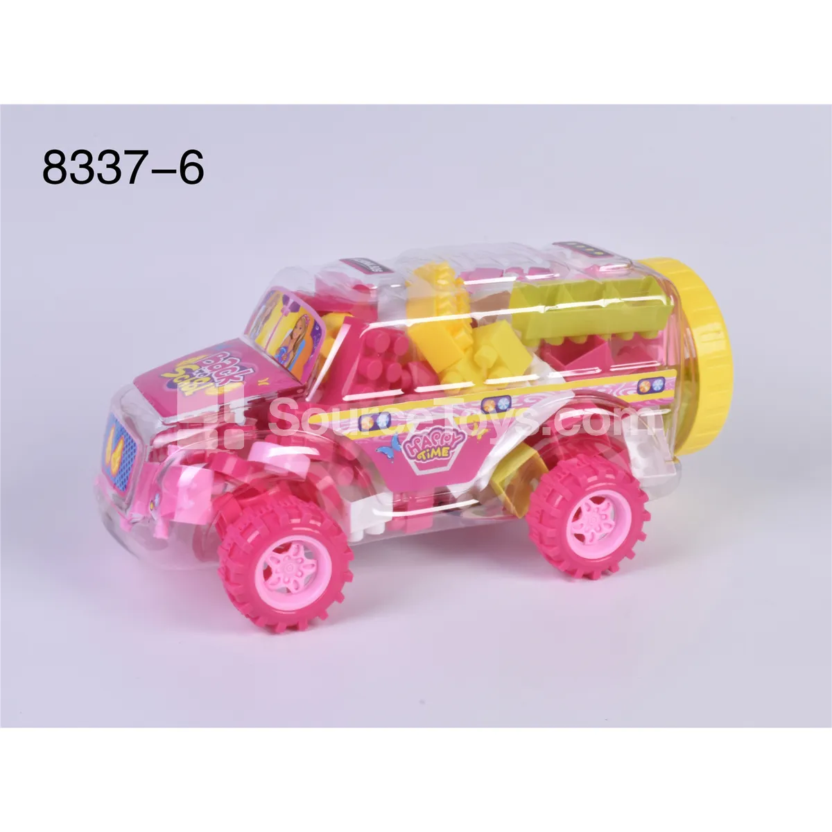 School Bus Building Blocks for Girls, Assorted Colors, 180g (approx. 70-80 pcs)