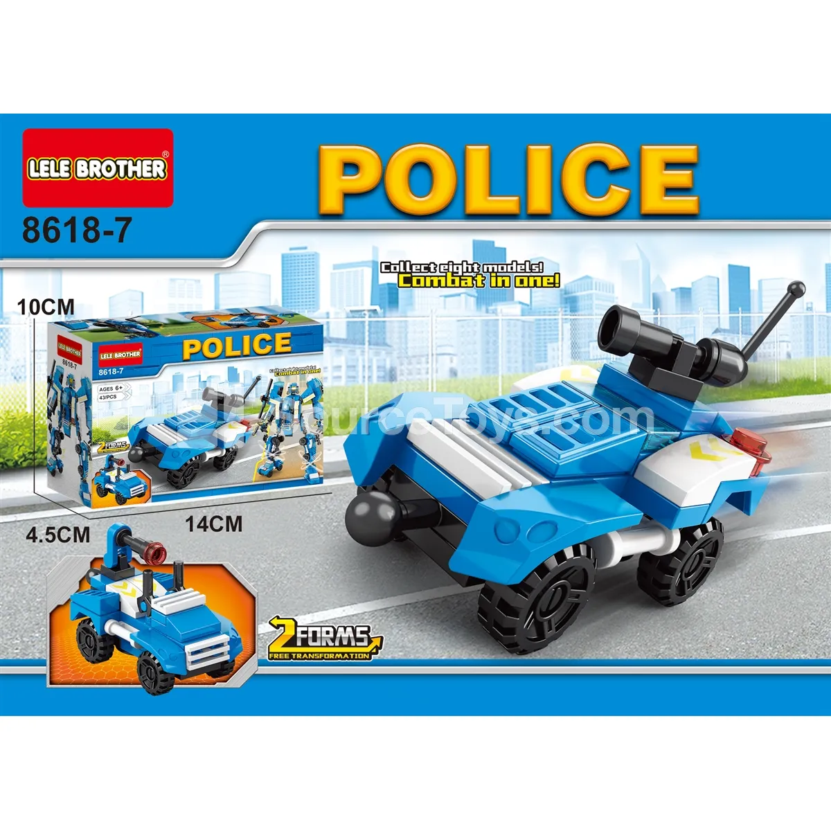 Police Series Anti-Riot Armored Vehicle 43pcs