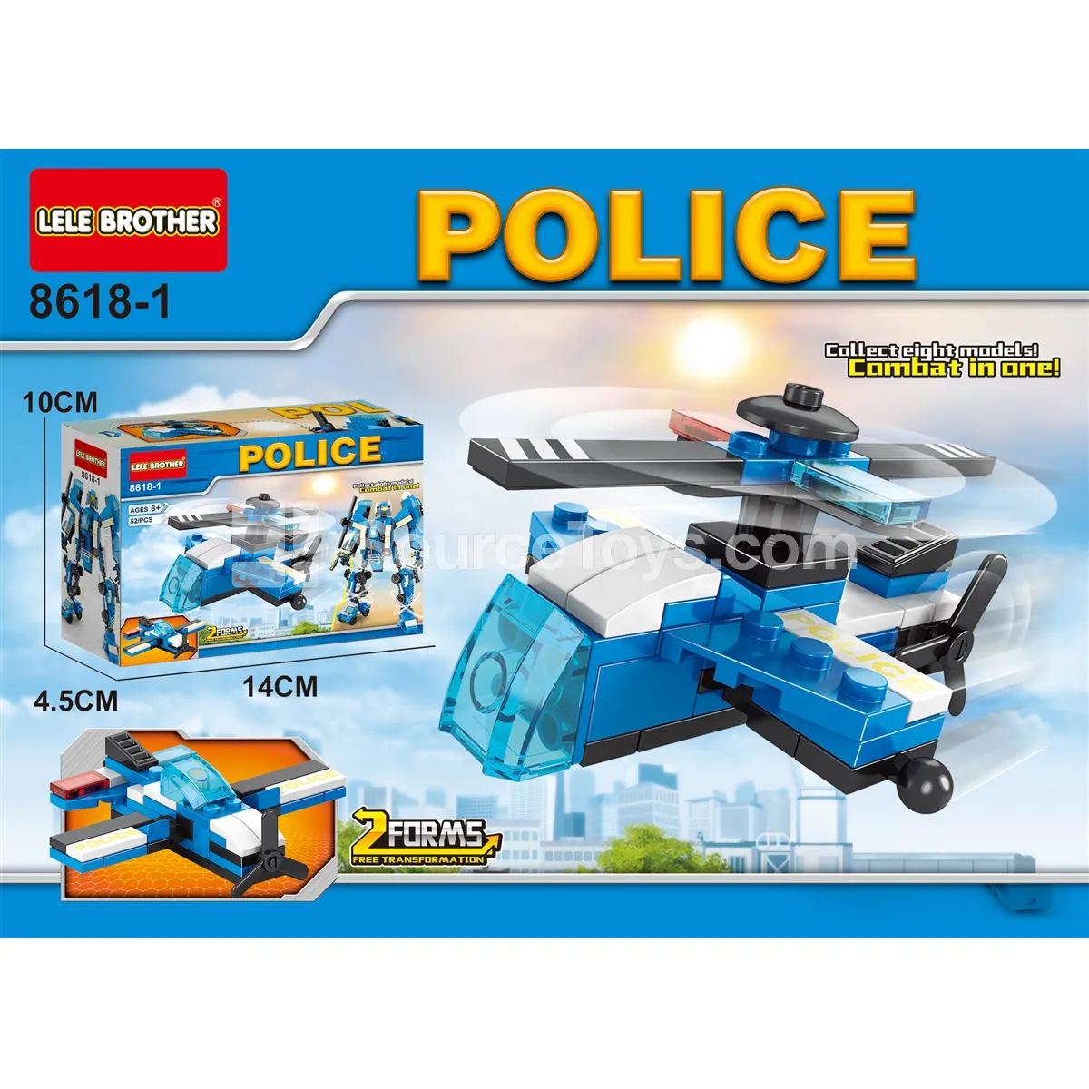 Police Series Recon Helicopter 52pcs Police Series Recon Helicopter 52pcs