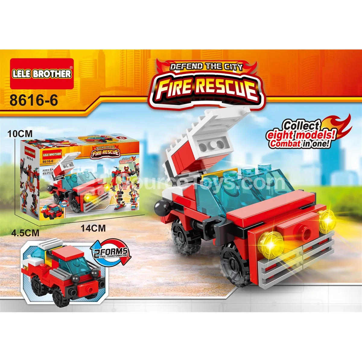 GCC Fire Series  Giant Ladder Truck 49pcs