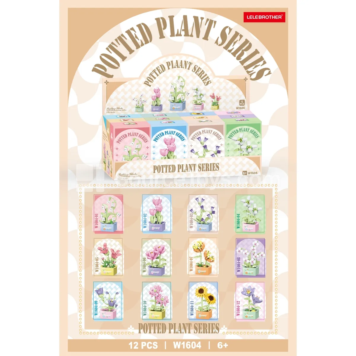 Flower Pot Plant with Square Planter Flower Pot Plant with Square Planter