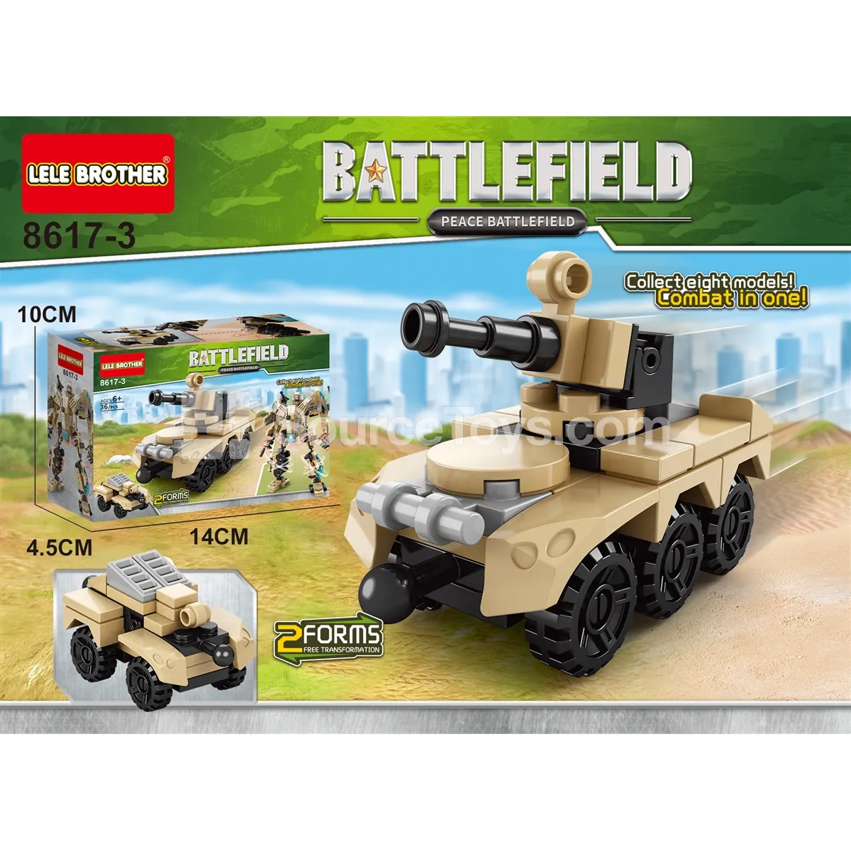 Military Series Light Tank Vehicle 36pcs Military Series Light Tank Vehicle 36pcs