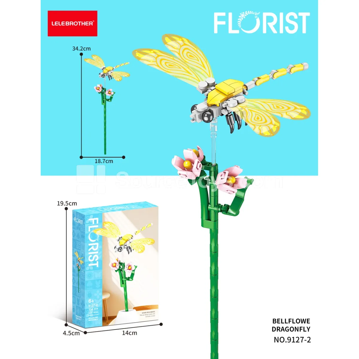 114pcs Bellflower Dragonfly Building Blocks 114pcs Bellflower Dragonfly Building Blocks