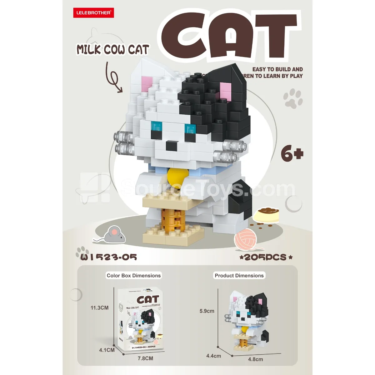 Calf Cat 205-Piece Building Blocks Set Calf Cat 205-Piece Building Blocks Set