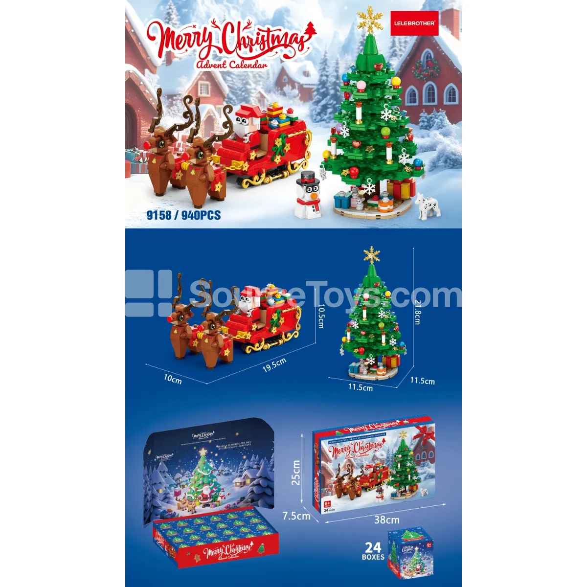 Christmas Tree Scene Building Blocks (912pcs) Christmas Tree Scene Building Blocks (912pcs)