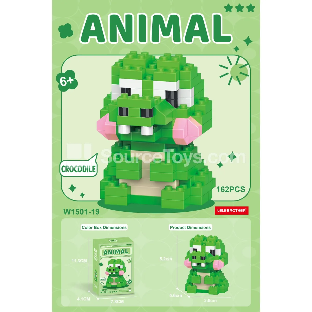 162PCS Crocodile Building Blocks Set 162PCS Crocodile Building Blocks Set