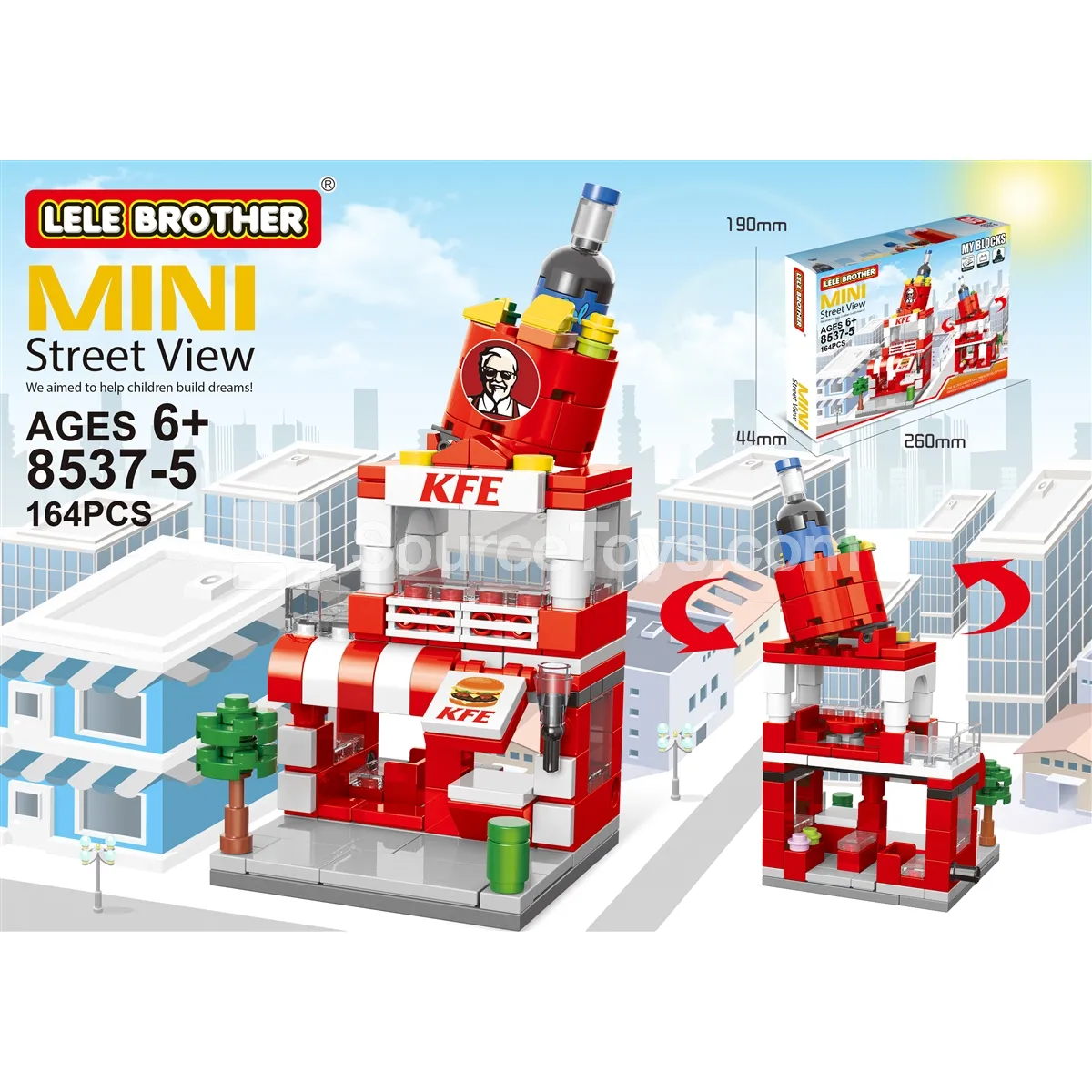 Mini Street View KFC 164PCS Building Blocks Mini Street View KFC 164PCS Building Blocks