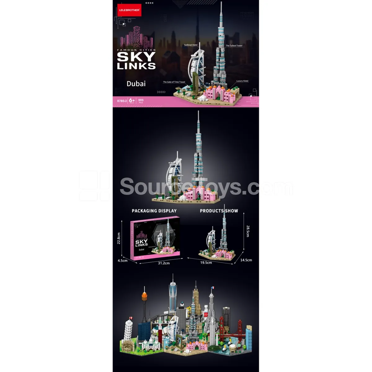 Dubai Skyline 593-Piece Building Set Dubai Skyline 593-Piece Building Set