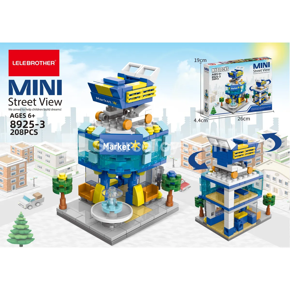 Mini Street View Building Blocks 208pcs Mini Street View Building Blocks 208pcs