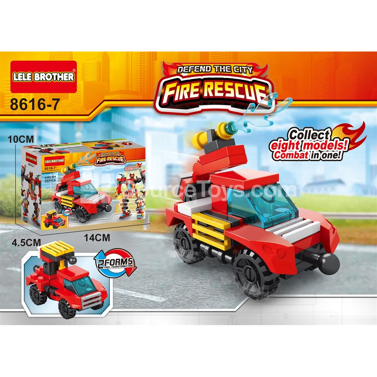 Firefighter Series Spray Fire Truck 35pcs Firefighter Series Spray Fire Truck 35pcs