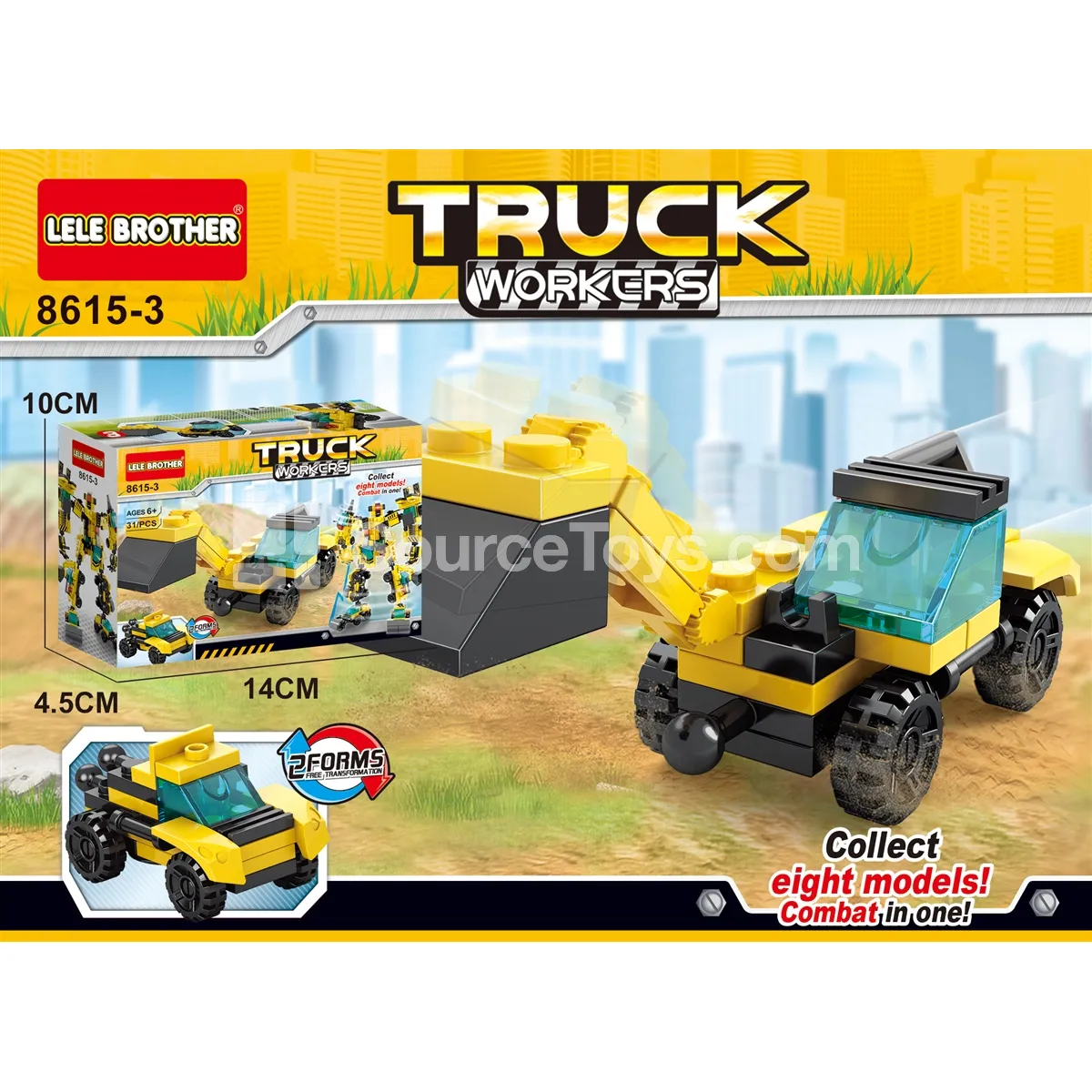 Construction Series Wrecker Excavator 31pcs Construction Series Wrecker Excavator 31pcs