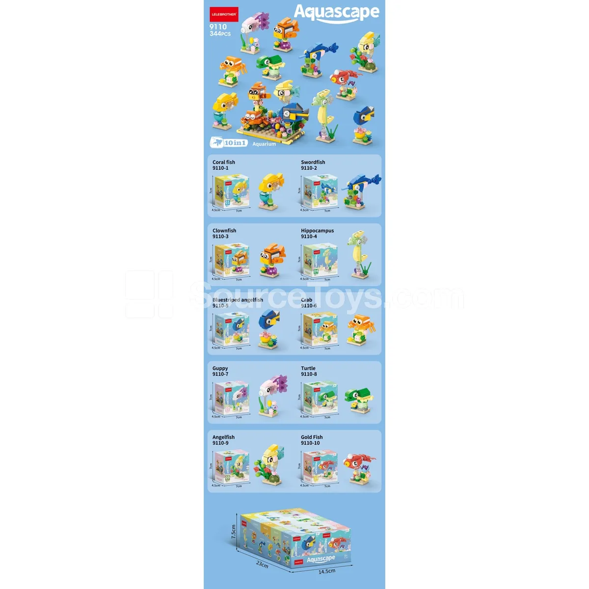 344pcs Fish Building Blocks Set 344pcs Fish Building Blocks Set