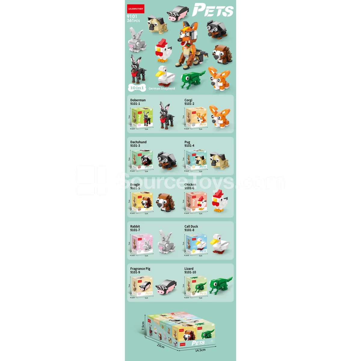 Cute Pet 361PCS Building Blocks Set Cute Pet 361PCS Building Blocks Set