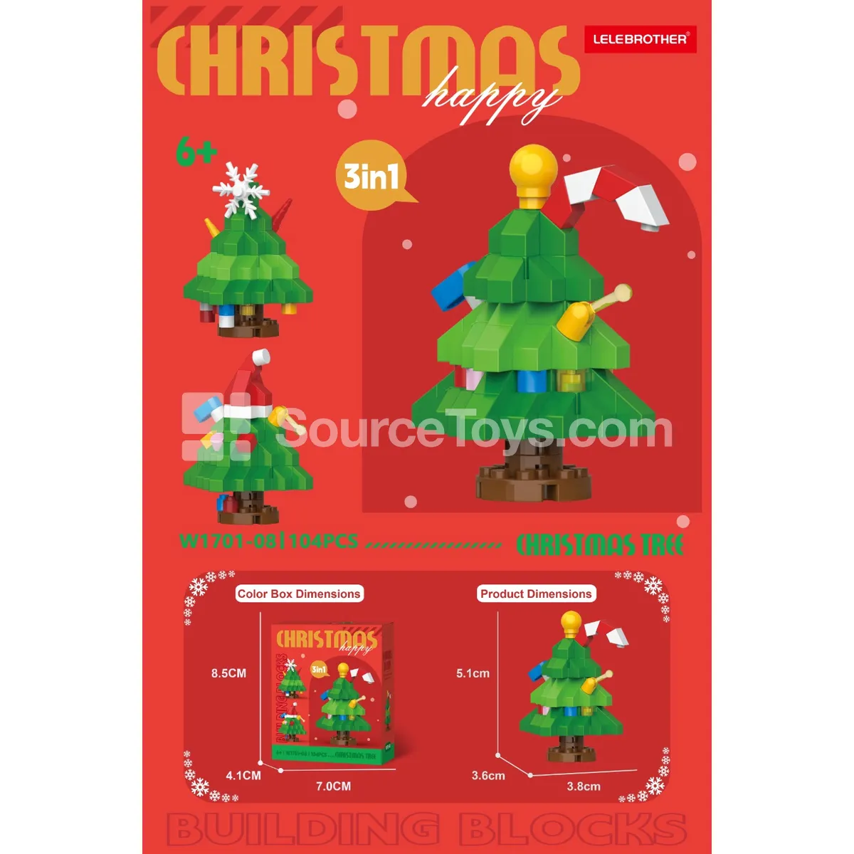 Christmas Tree Building Blocks 104PCS Christmas Tree Building Blocks 104PCS