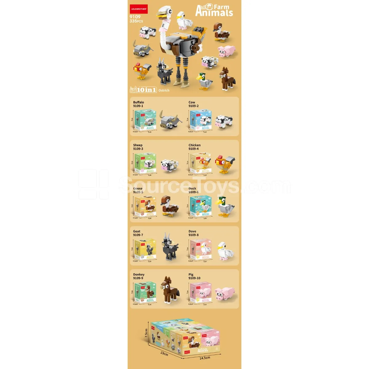 335PCS Pet Farm Building Blocks Set 335PCS Pet Farm Building Blocks Set