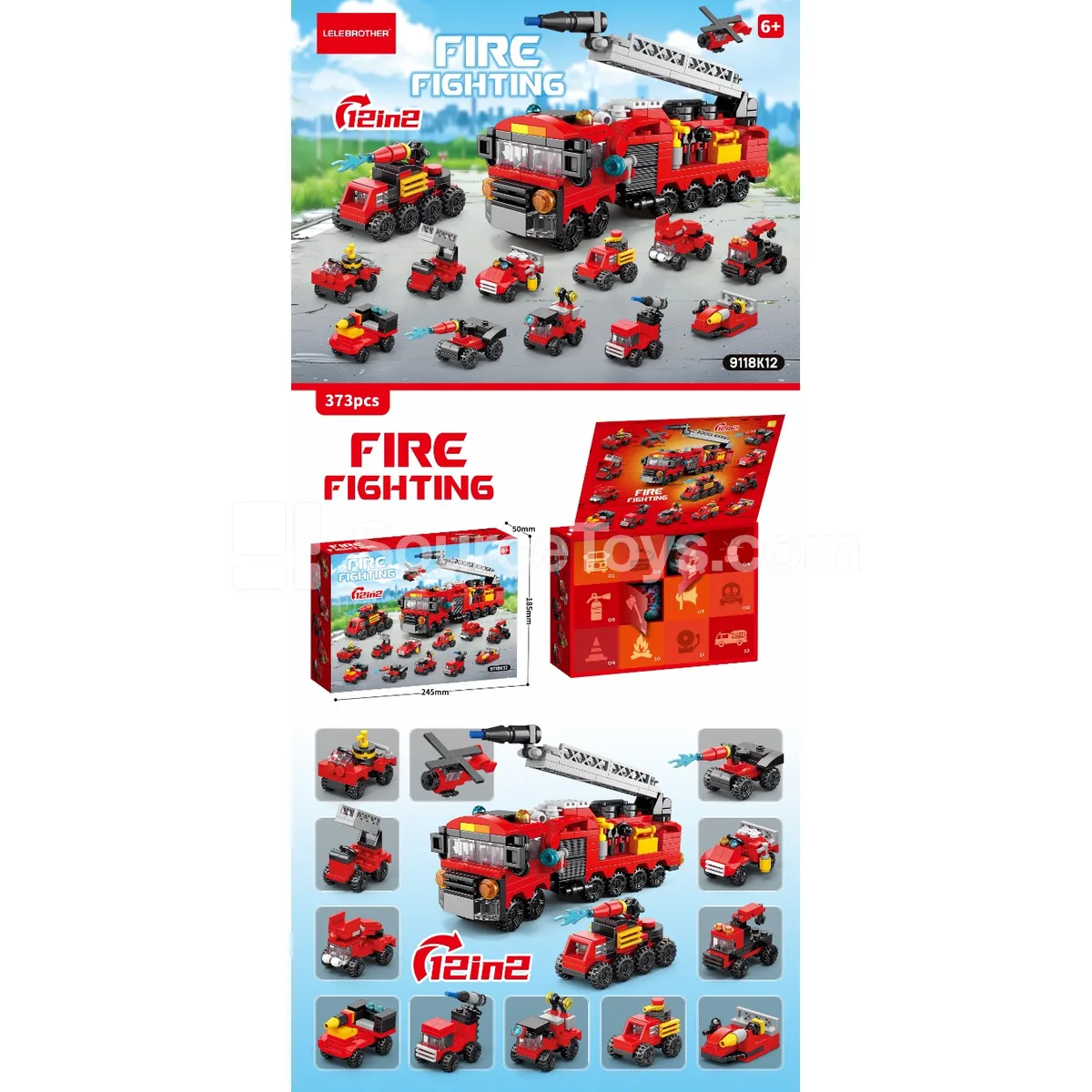 Fire Rescue Surprise Box 373PCS Fire Rescue Surprise Box 373PCS