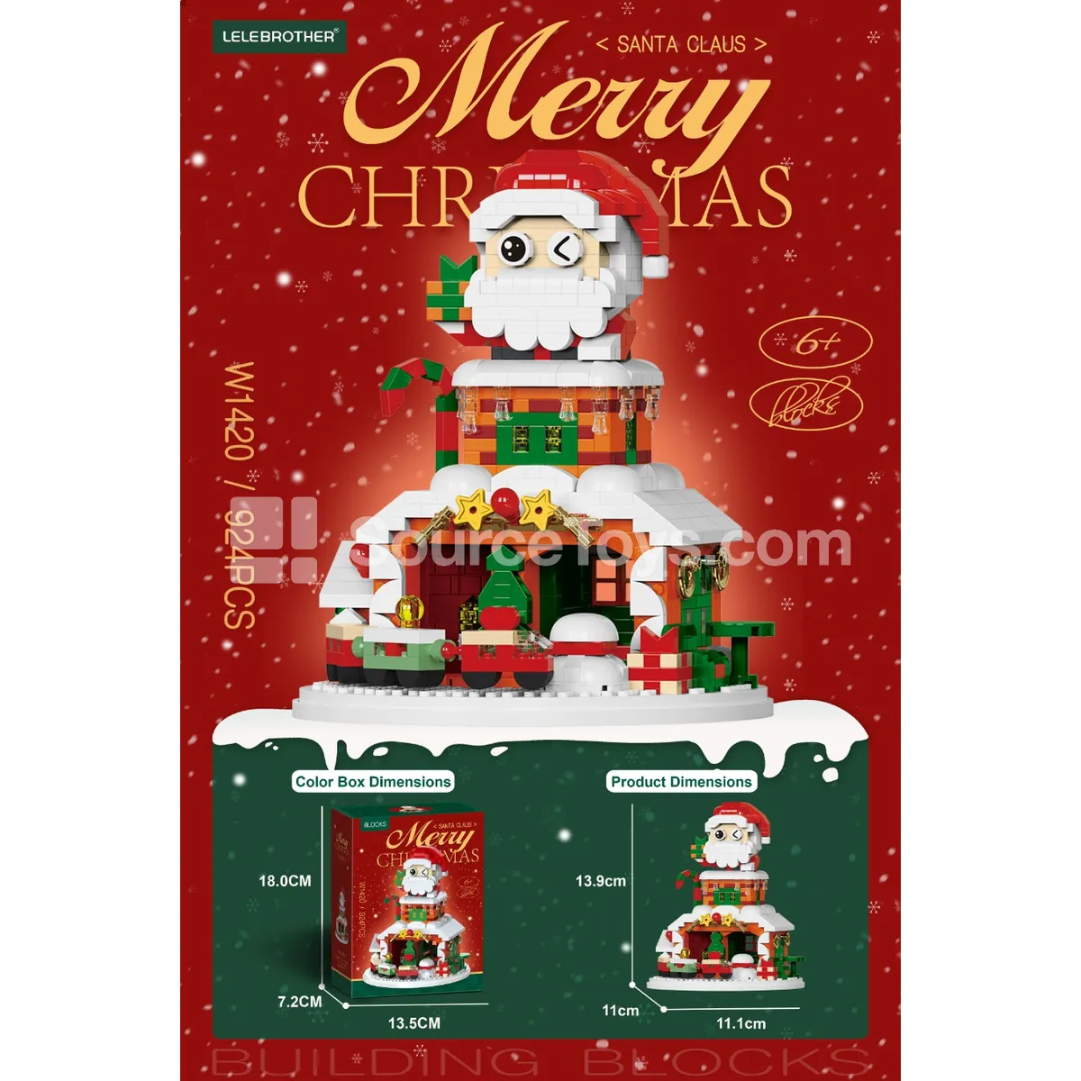 Santa Claus House 924PCS with Light Santa Claus House 924PCS with Light