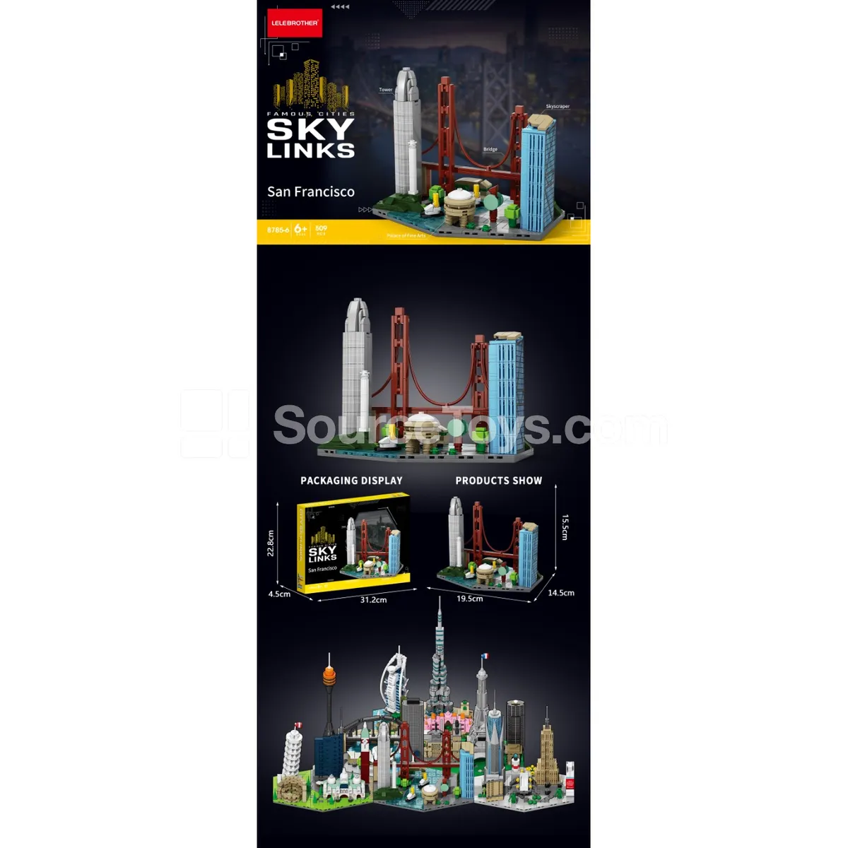 San Francisco 509PCS Building Blocks Set San Francisco 509PCS Building Blocks Set