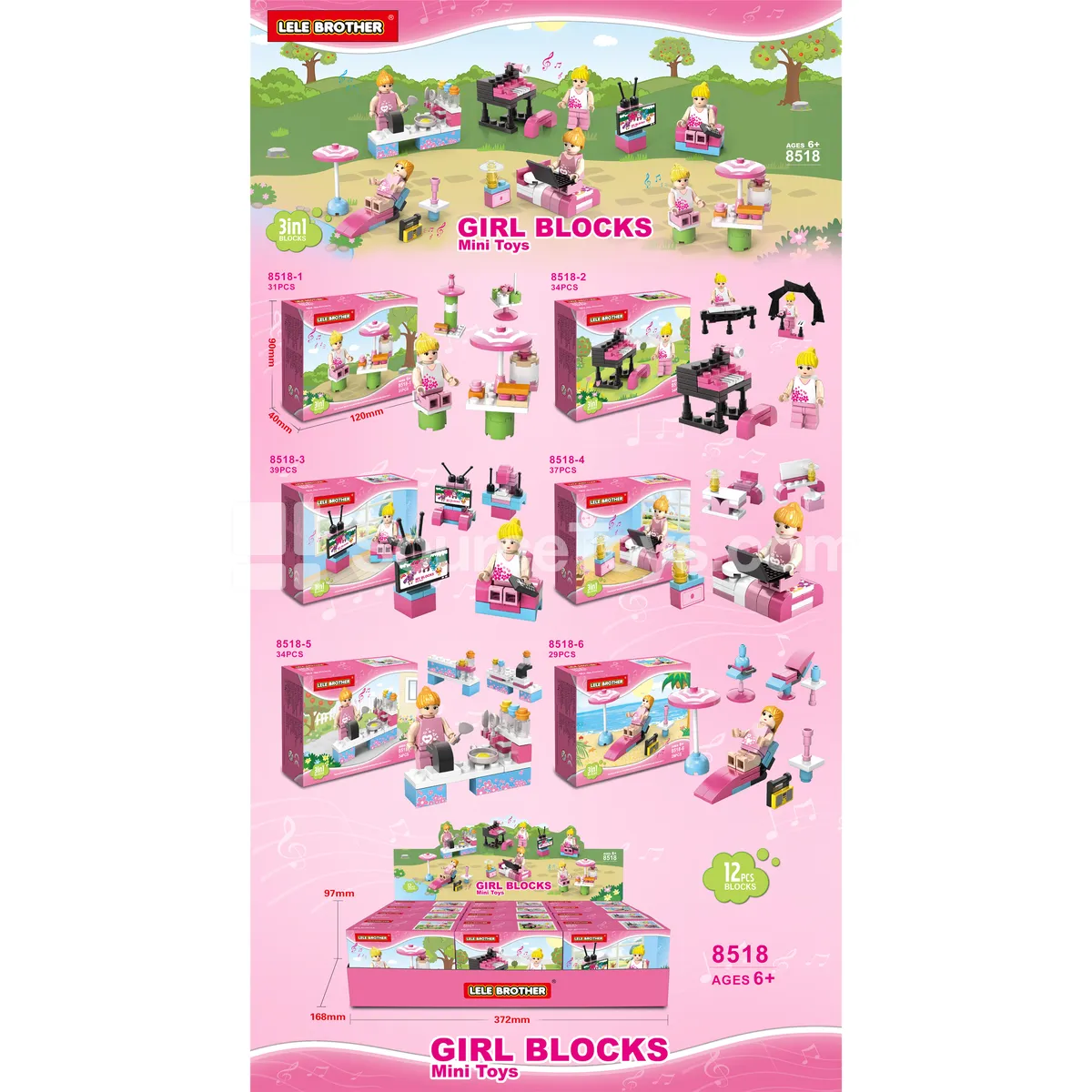 Fashion Doll Assorted 6 Styles Display Box 204 Pcs Fashion Doll Assorted 6 Styles Display Box 204 Pcs