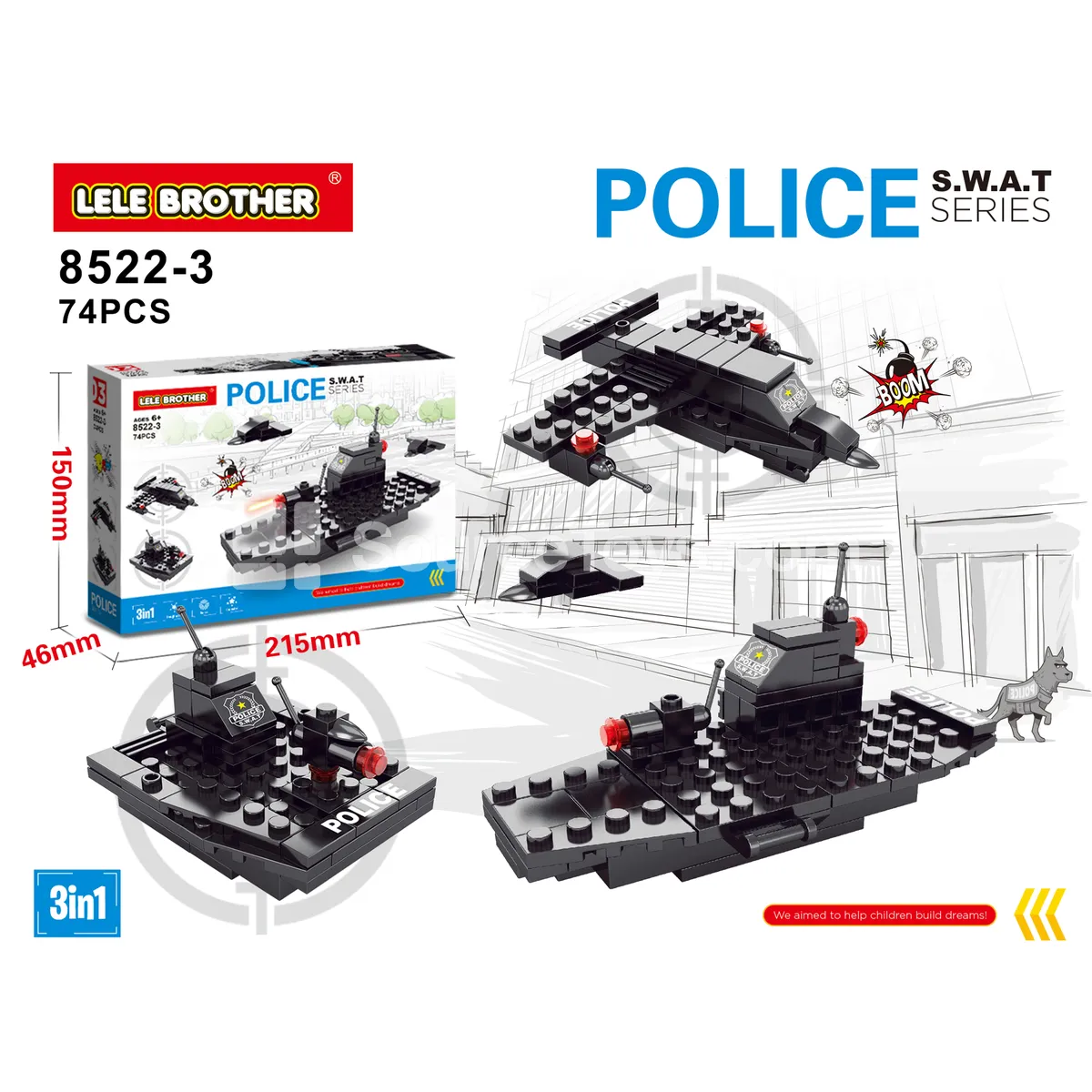 Black Eagle Dragon SWAT Figure (8522-3)