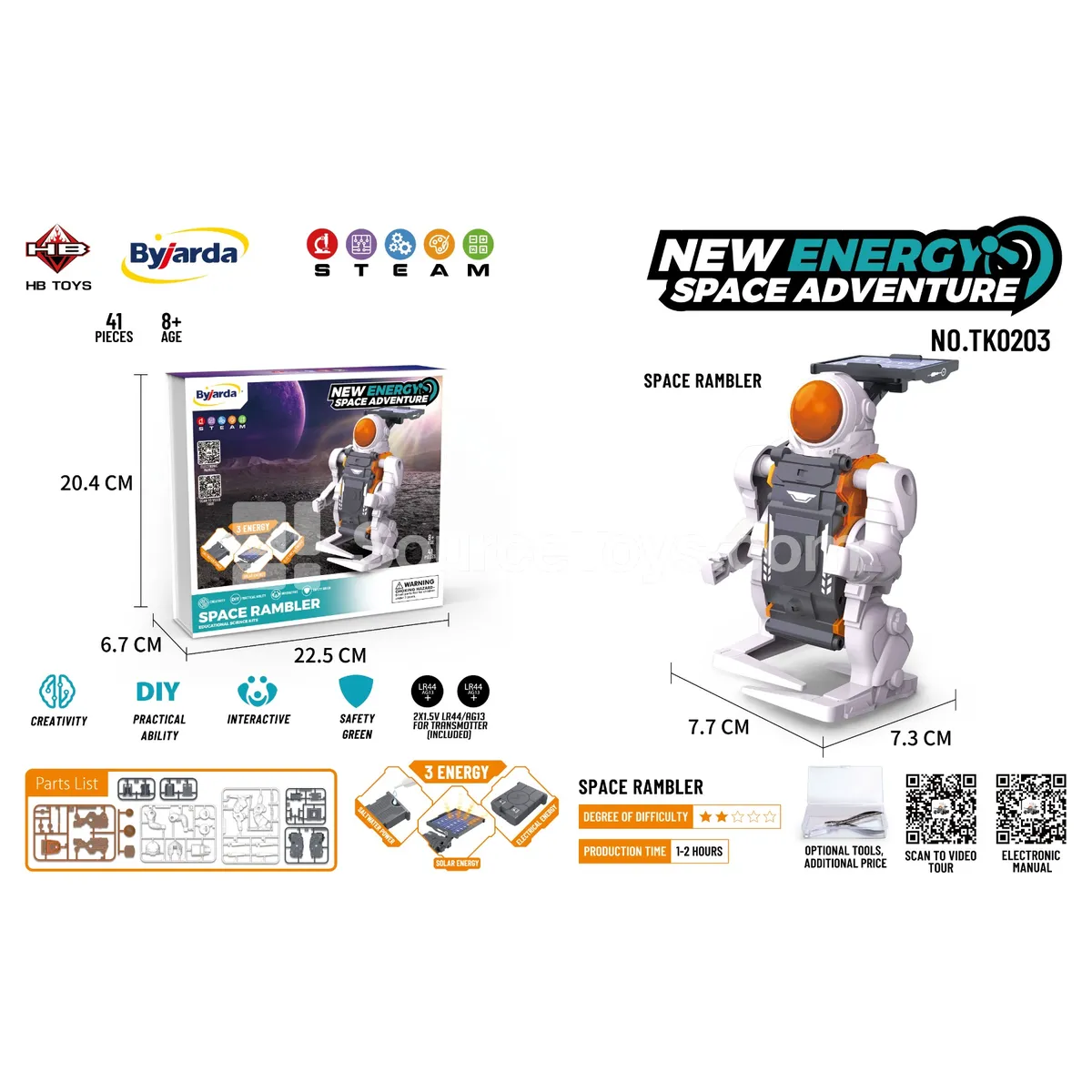 New Energy Space Walker STEAM Science Experiment DIY Assembly Educational Toy