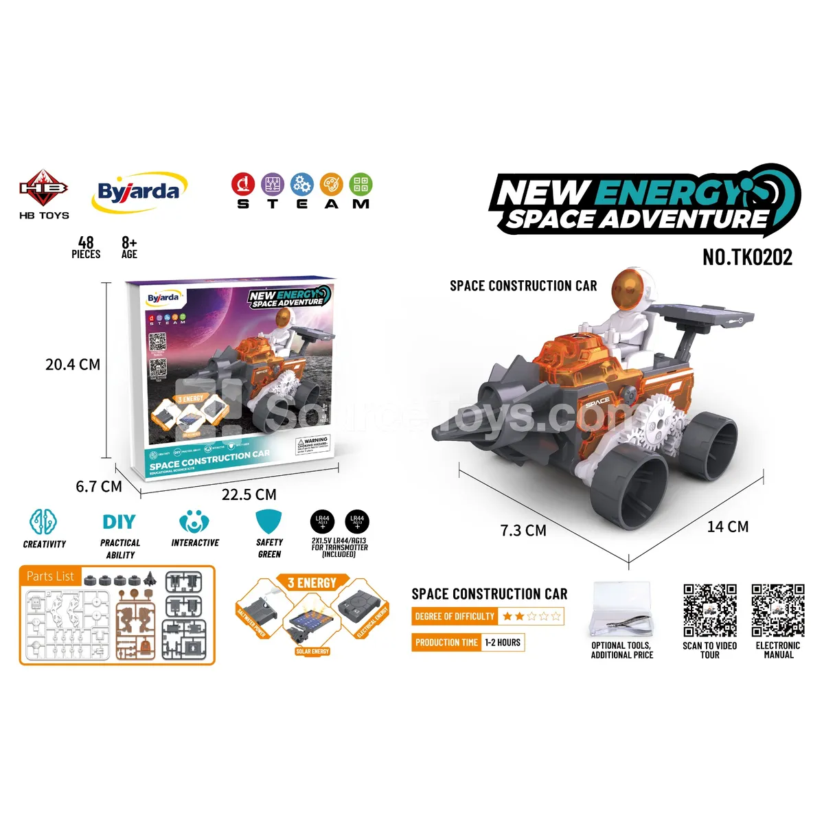 New Energy Space Engineering Vehicle STEAM Building Set New Energy Space Engineering Vehicle STEAM Building Set