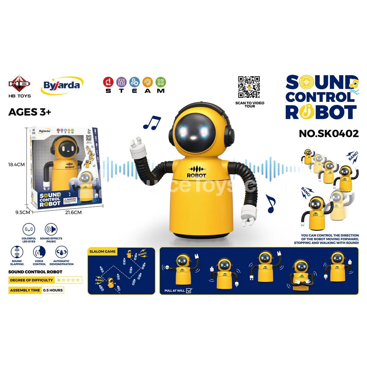 Electric Voice-Controlled Robot Ready-to-Play STEM Educational Toy Electric Voice-Controlled Robot Ready-to-Play STEM Educational Toy