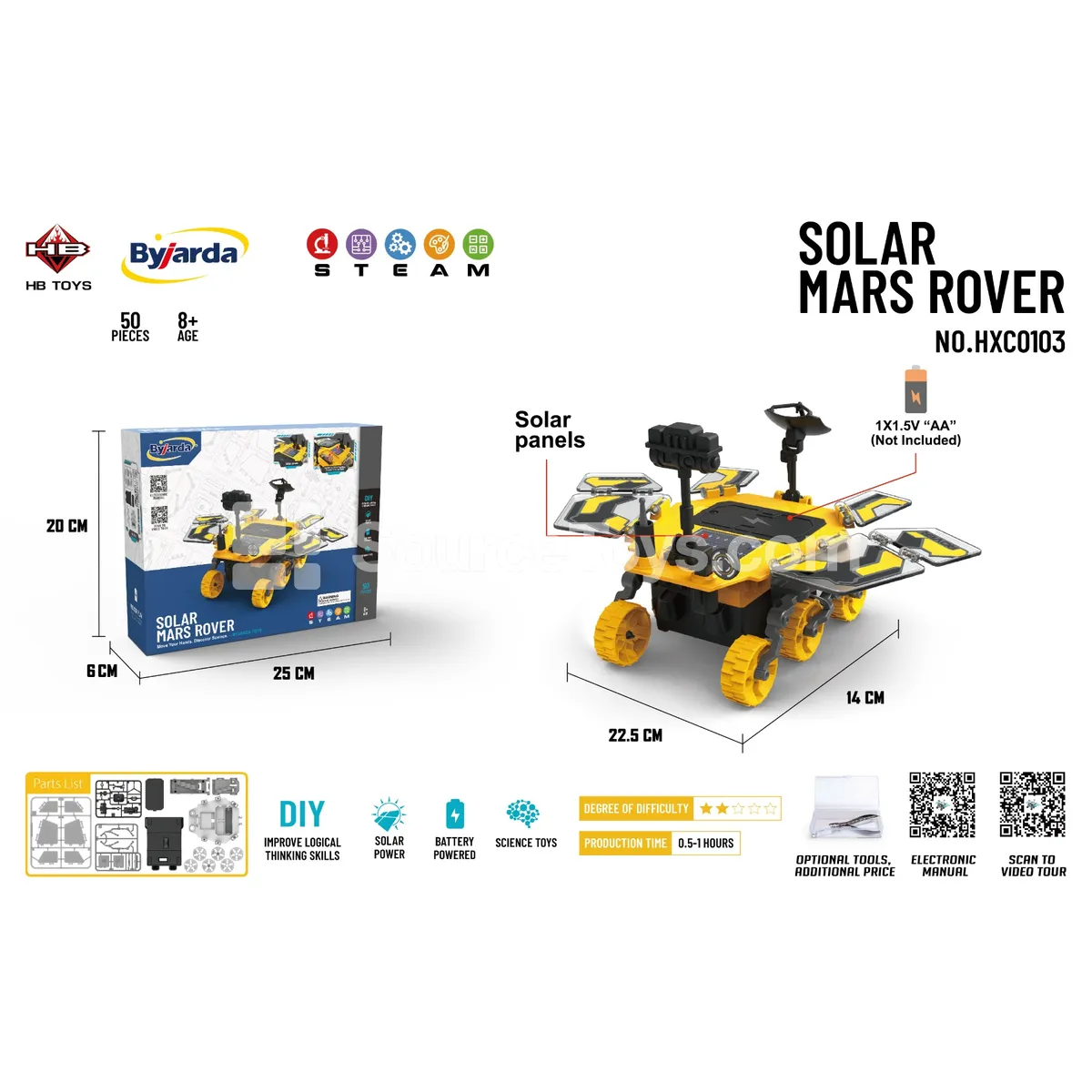 Solar-Powered Mars Rover – DIY STEM Building Kit Solar-Powered Mars Rover – DIY STEM Building Kit