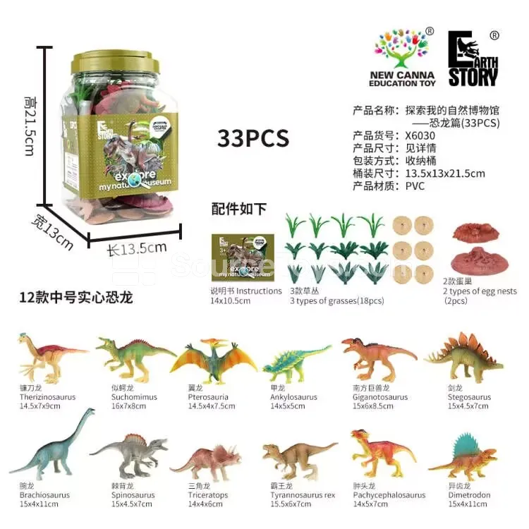 33-Piece Dinosaur Nature Museum Set 33-Piece Dinosaur Nature Museum Set