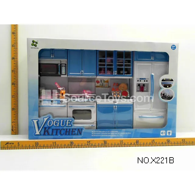 Blue Fashion Kitchen Playset (No Paint) Blue Fashion Kitchen Playset (No Paint)