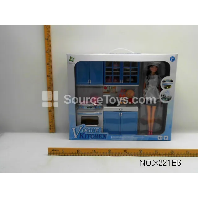 Blue Fashion Kitchen Playset (Unpainted) Blue Fashion Kitchen Playset (Unpainted)