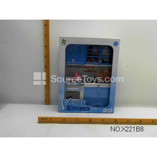 Blue Fashion Kitchen Pretend-Play Toy (Unpainted) Blue Fashion Kitchen Pretend-Play Toy (Unpainted)