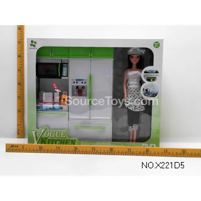 Green Fashion Kitchen Playset (Unpainted) Green Fashion Kitchen Playset (Unpainted)