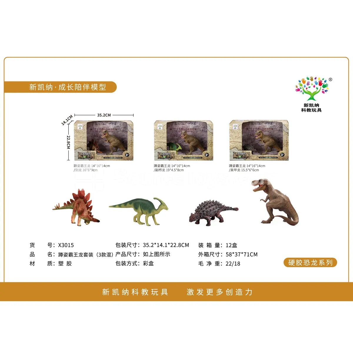 Tyrannosaurus Rex Squatting Pose Set (3 Styles Assorted) Tyrannosaurus Rex Squatting Pose Set (3 Styles Assorted)