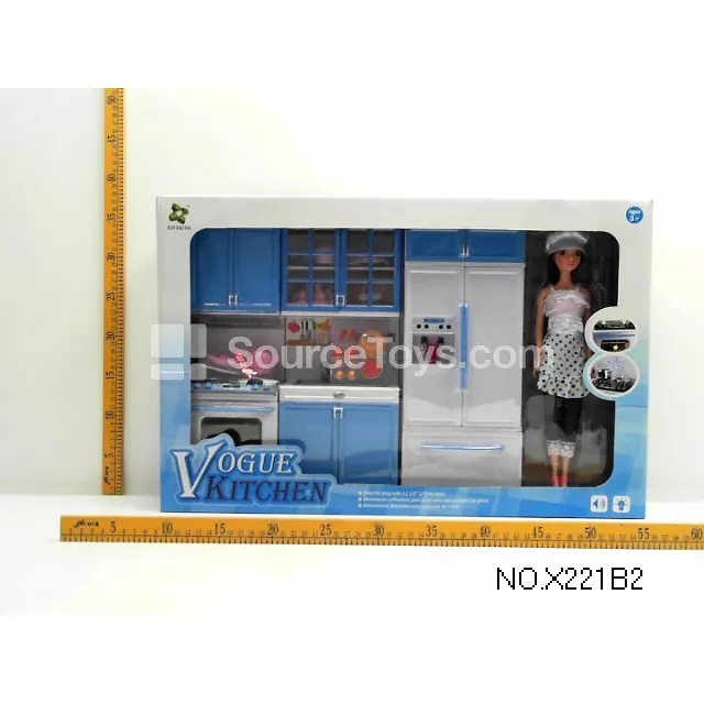 Blue Fashion Kitchen Pretend-Play Toy