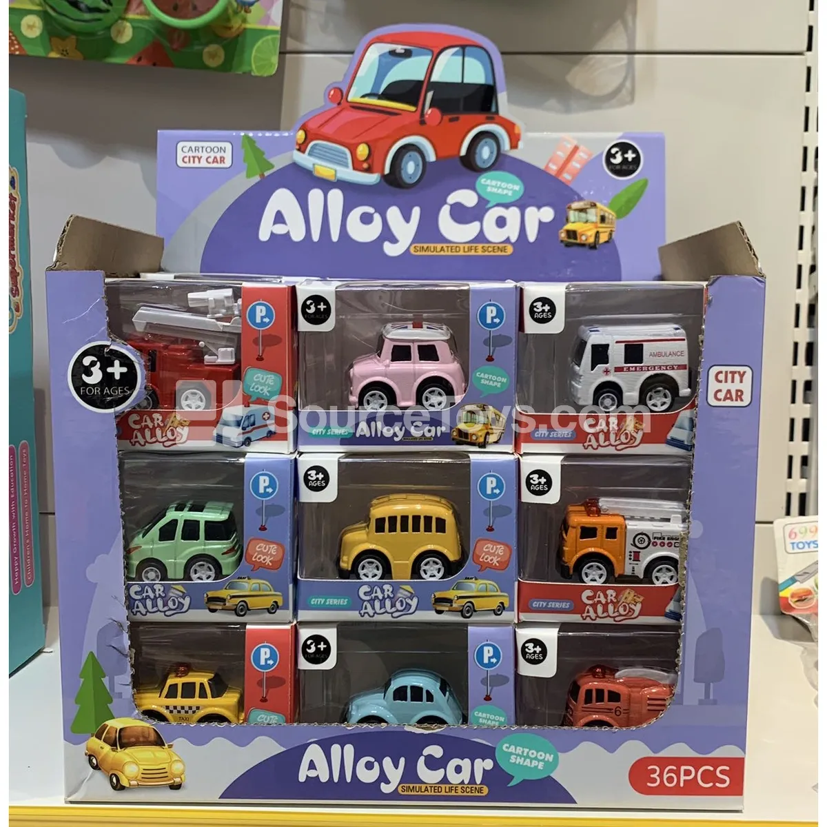 Alloy Friction-Powered Bus, Police Car, Fire Truck, Engineering Vehicle 36pcs Alloy Friction-Powered Bus, Police Car, Fire Truck, Engineering Vehicle 36pcs