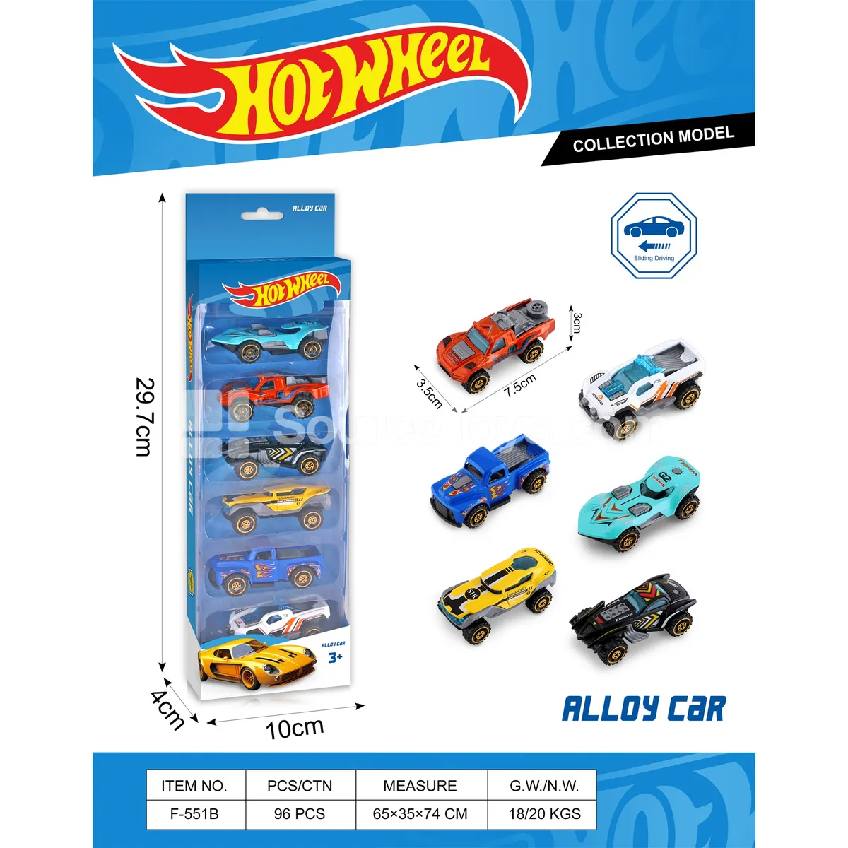 6 Styles Alloy Simulation Racing Cars
