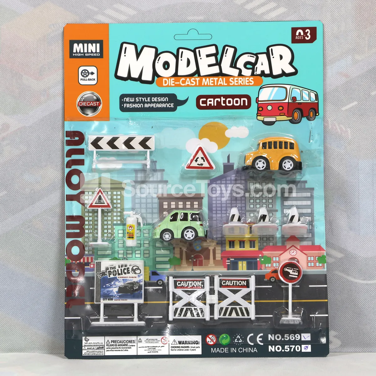 Q-Style Pullback Alloy City Bus Taxi School Bus Car Blister Card