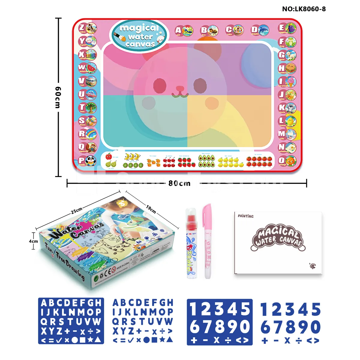 8060 Water Drawing Mat Numbers & Letters 8060 Water Drawing Mat Numbers & Letters