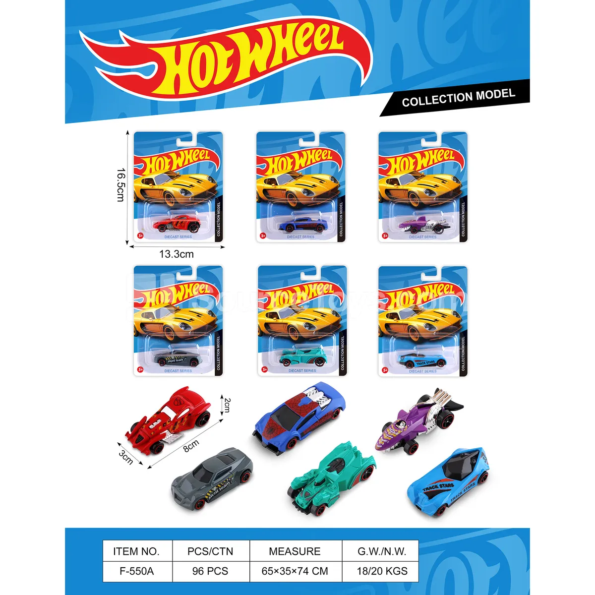 Alloy Die-cast Racing Car 6 Styles (F-550A) Alloy Die-cast Racing Car 6 Styles (F-550A)