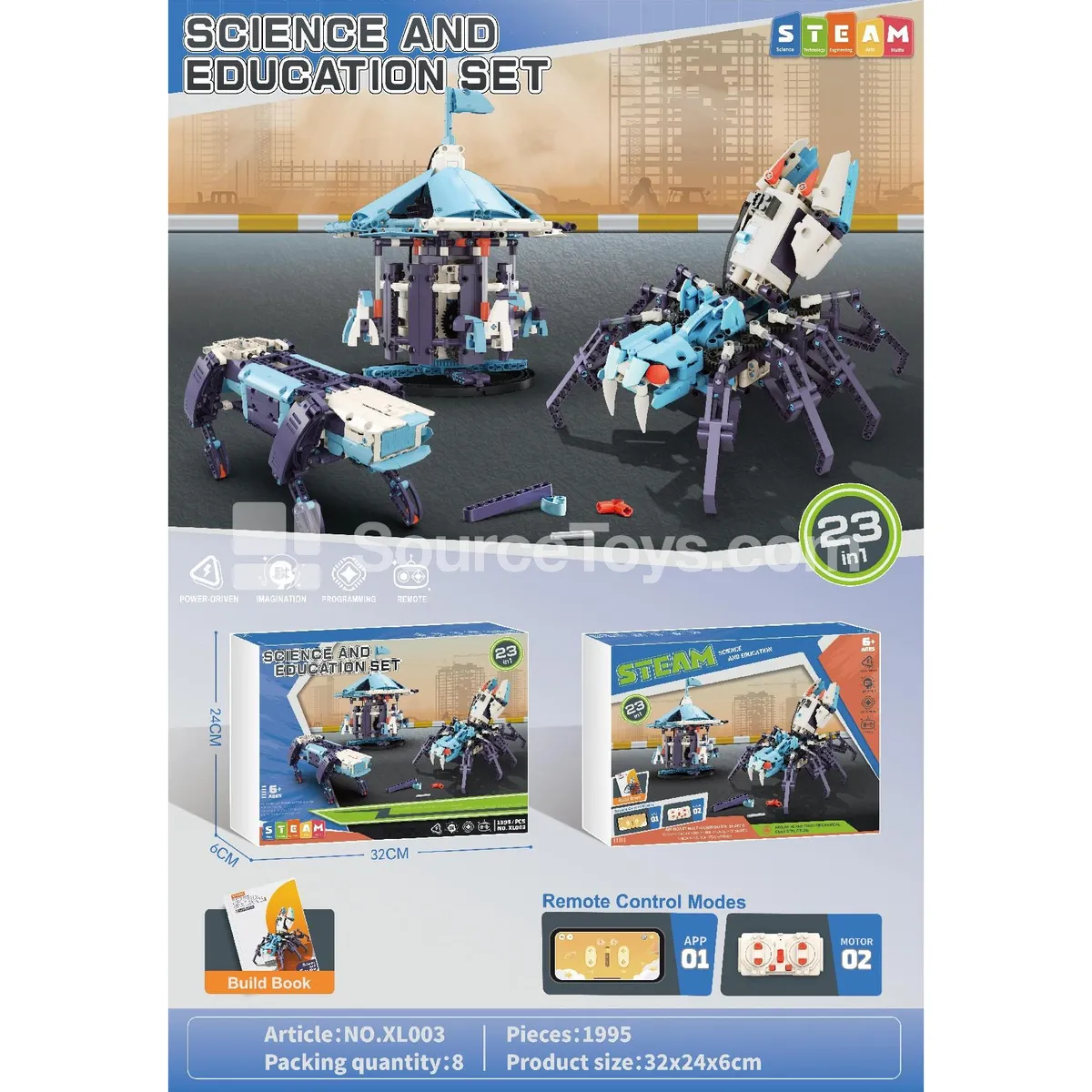 23-in-1 Dual Motor Electric Programmable Robot Building Blocks 23-in-1 Dual Motor Electric Programmable Robot Building Blocks