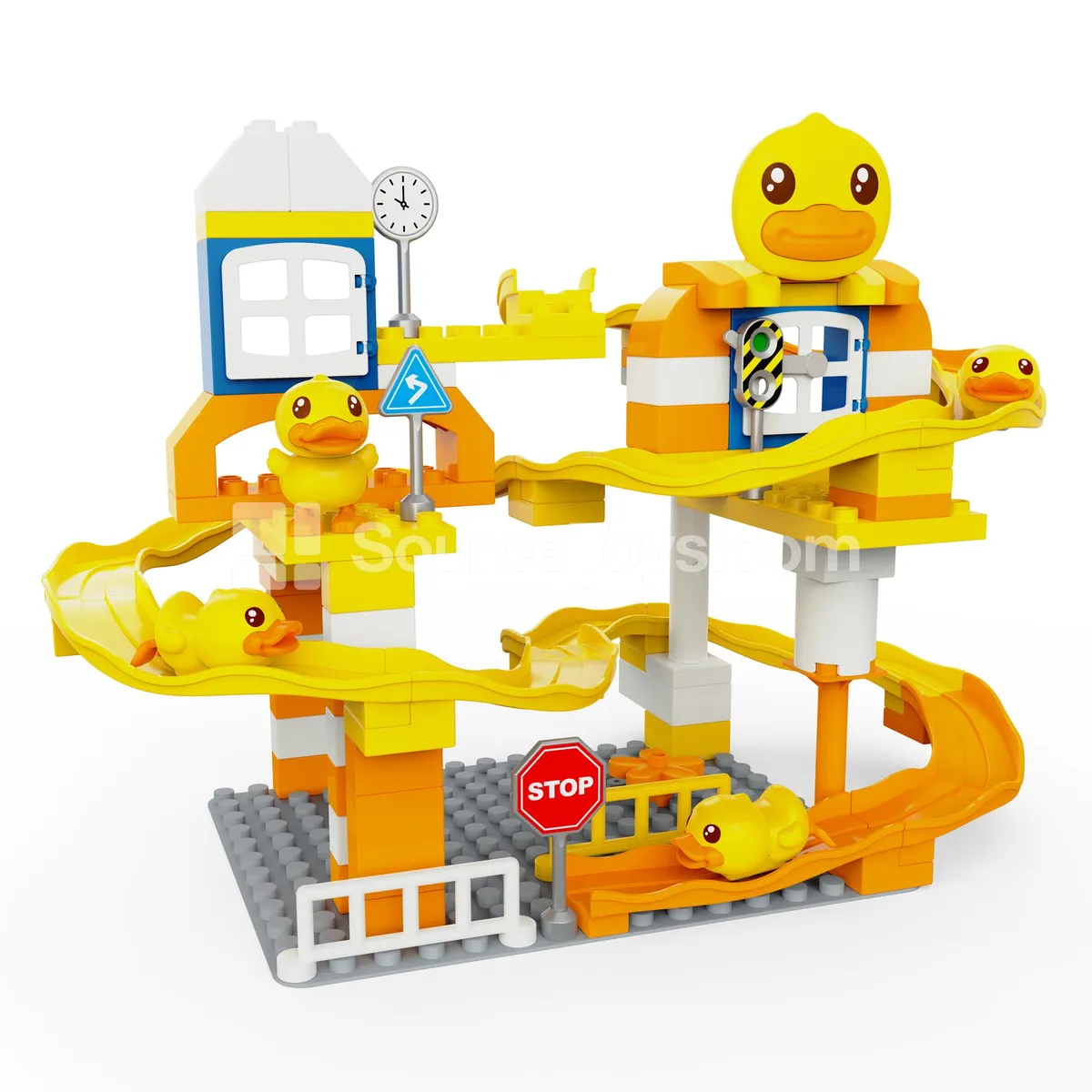 Slide Track Building Blocks, Large Particle Blocks, ABS, Pretend-Play Educational Early Learning Musical Toy