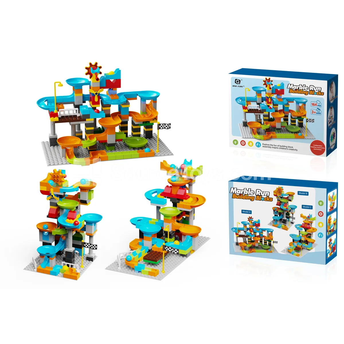 164PCS 3-in-1 Race Track Building Blocks 164PCS 3-in-1 Race Track Building Blocks