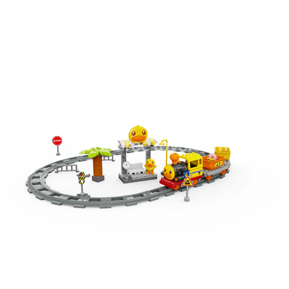 Electric Track Train Building Block Set