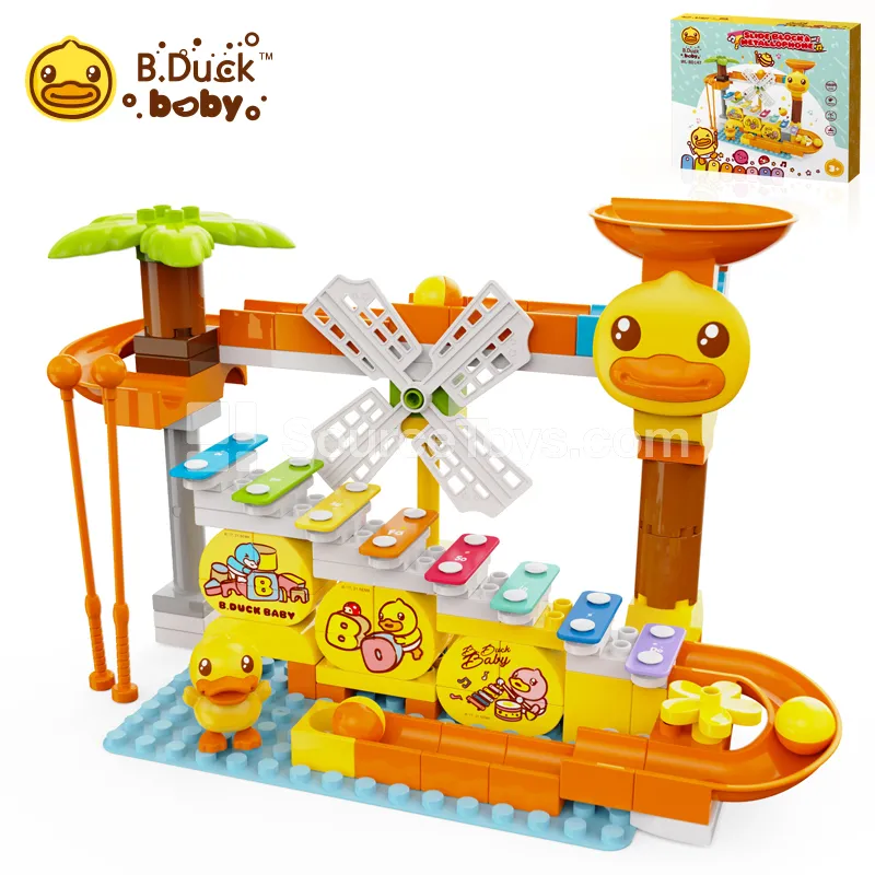 Musical Duck Building Blocks Slide with Piano