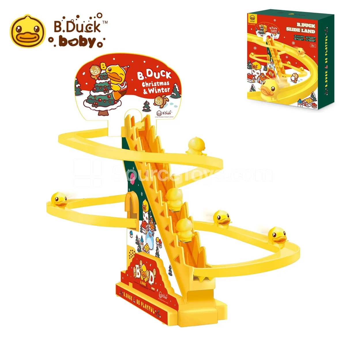 Christmas Duck Stair-Climbing Electric Slide Toy with Lights & Music (3 Ducks, Battery Not Included) Christmas Duck Stair-Climbing Electric Slide Toy with Lights & Music (3 Ducks, Battery Not Included)