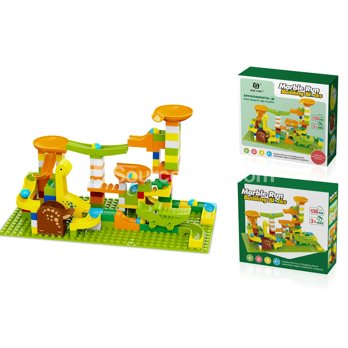 138PCS Animal Slide Building Blocks
