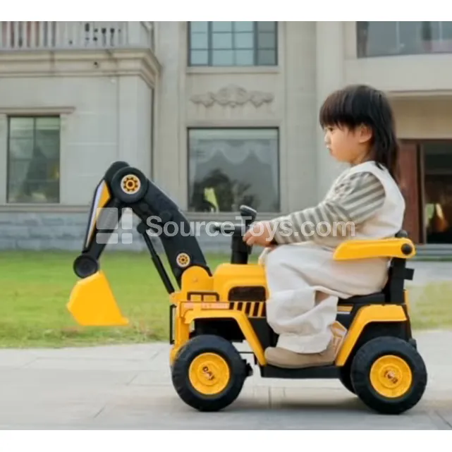 Full Electric Excavator Ride-On with Digging Arm (Yellow, Blue, Red) Full Electric Excavator Ride-On with Digging Arm (Yellow, Blue, Red)