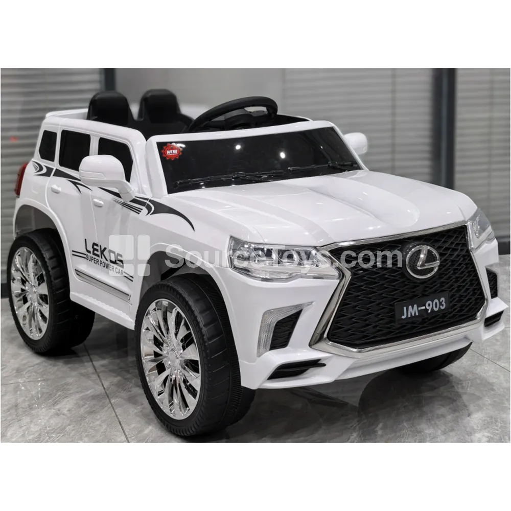 Large Electric 2WD Open-Top Off-Road Ride-On (White, Red) Large Electric 2WD Open-Top Off-Road Ride-On (White, Red)