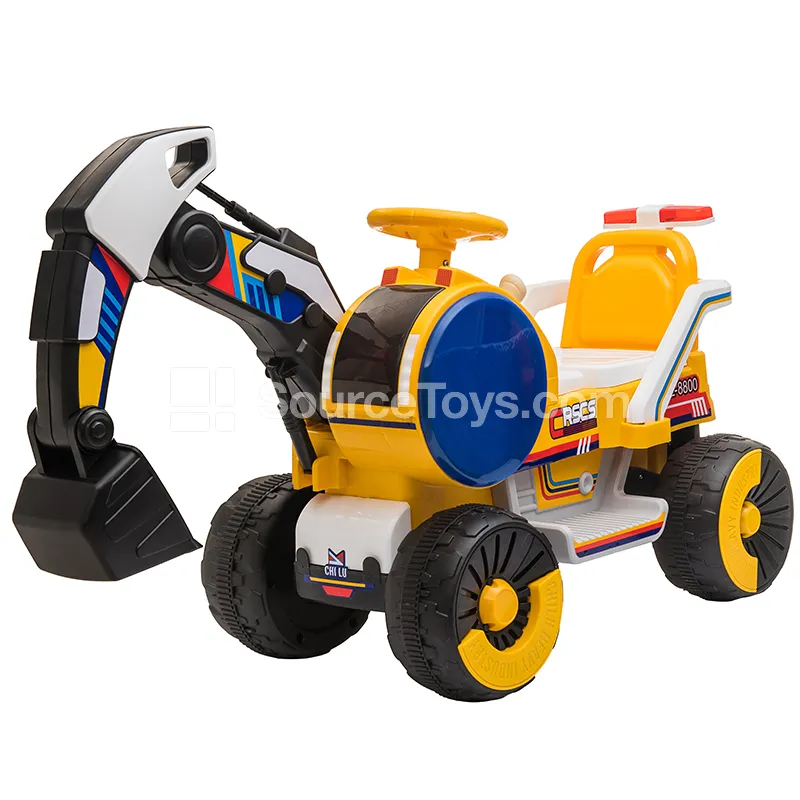 Electric Single-Drive Engineering Excavator Ride-On (Red, Yellow, Blue) Electric Single-Drive Engineering Excavator Ride-On (Red, Yellow, Blue)